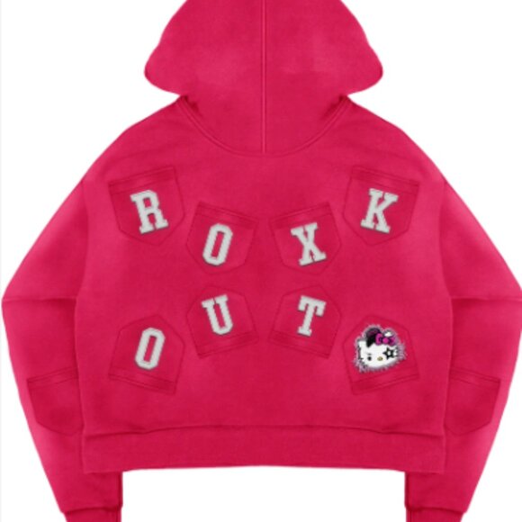 Women's Hello Kitty "Roxk Out" Zip Up Hoodie - 2XL - New - Picture 2 of 10